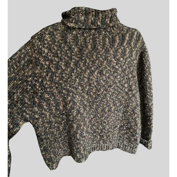 Sonoma Wool Chocolate Brown Chunky Knit Oversized Sweater XL Heritage Rustic - Picture 2 of 5